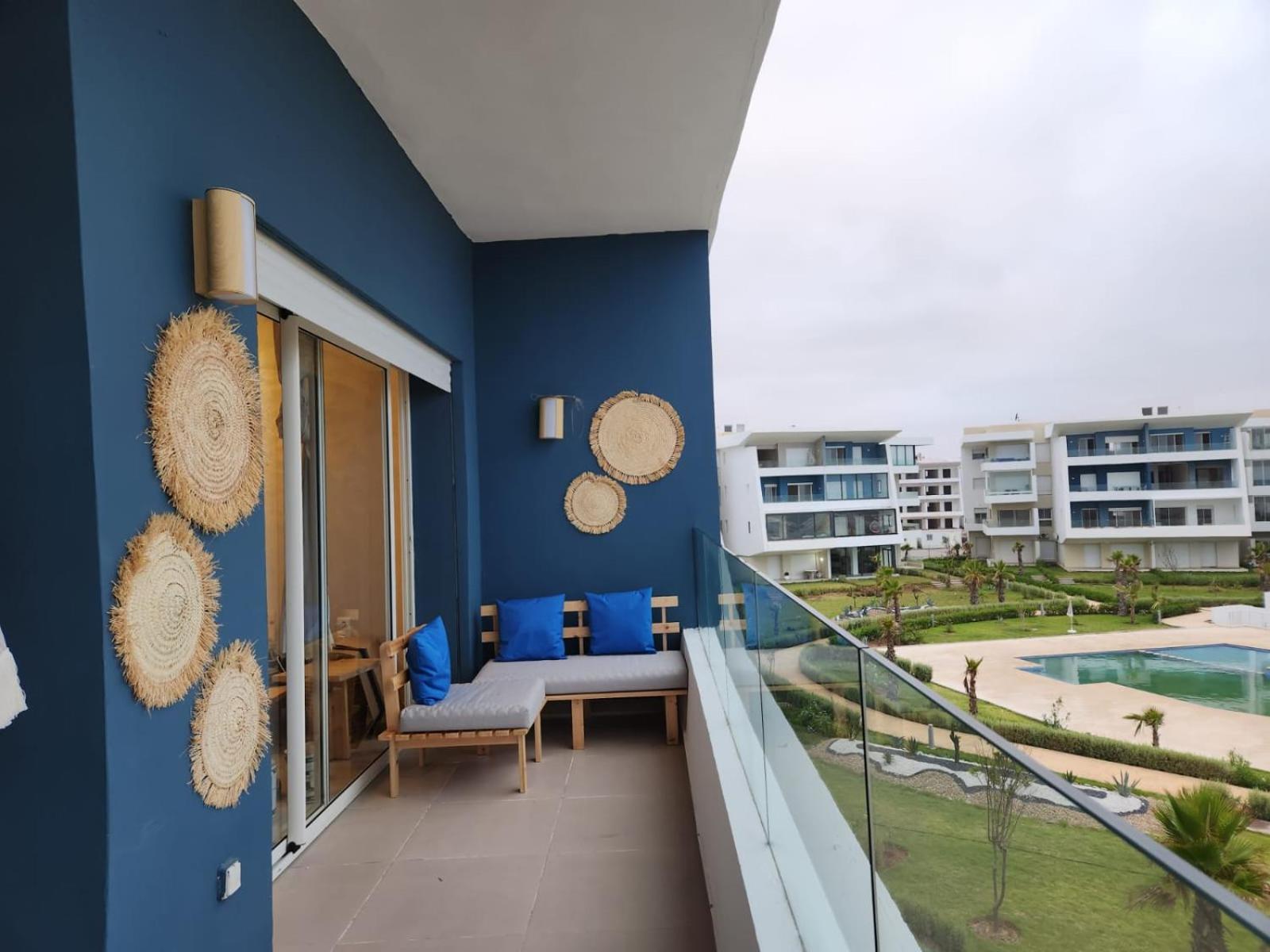 Sidi Rahal Blue View, Beachfront Wide Seaview With Pool 外观 照片